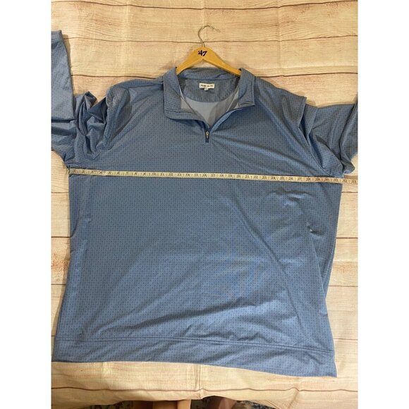 Peter Millar Men's Blue Mini Skull Print Long Sleeve Sweater - 4XT - Picture 8 of 15